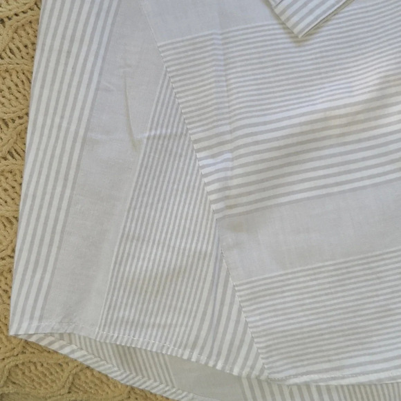 Zac & Rachel Cotton Grey Striped Lightweight Button Down - Size Lg - Picture 8 of 8